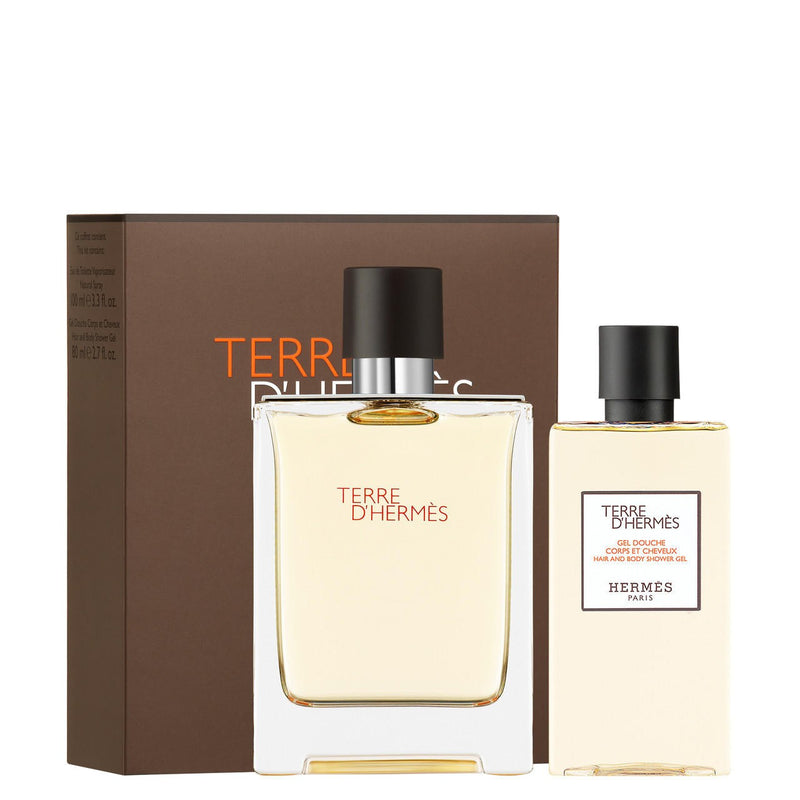 HERMES TERRE D` HERMES GIFT SET EAU DE TOILETTE 100ML SHOWER GEL 80ML