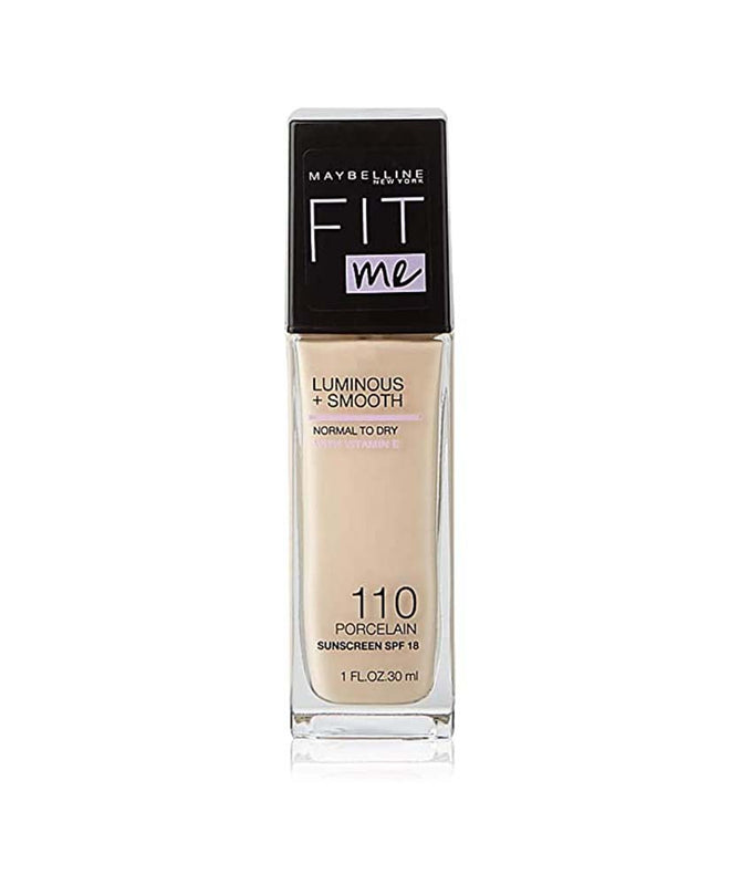 MAYBELLINE FIT ME LUMINOUS AND SMOOTH FOUNDATION 110 PORCELAIN 30ML
