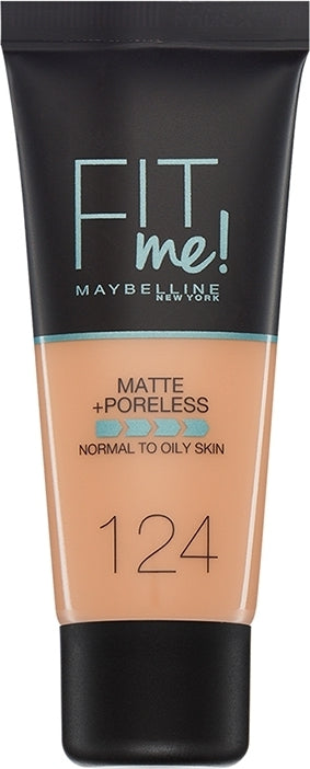 MAYBELLINE FIT ME MATTE AND PORELESS FOUNDATION 124 SOFT SAND 30ML