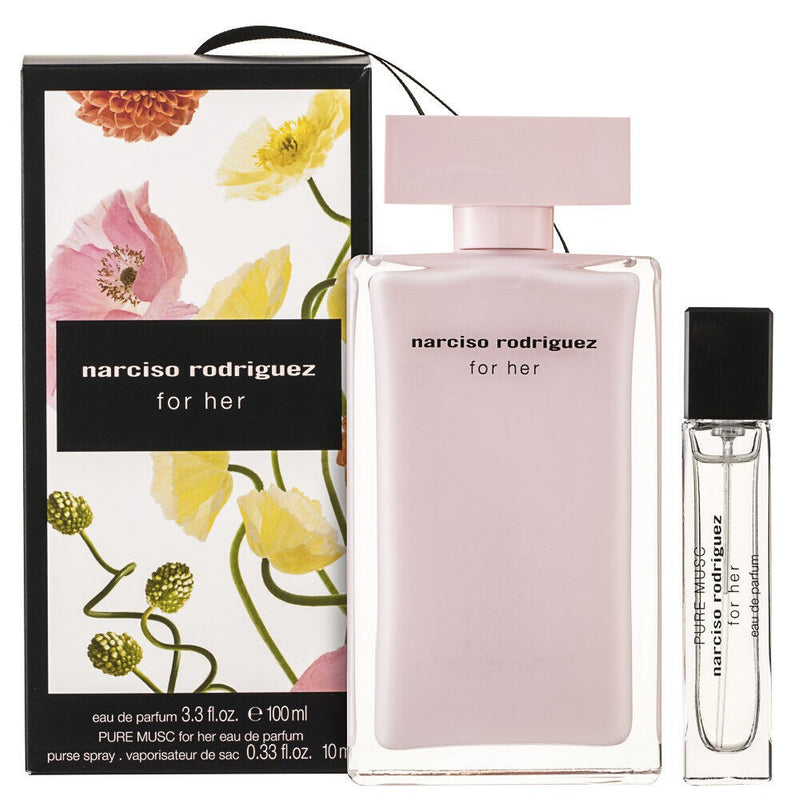 NARCISO RODRIGUEZ FOR HER GIFT SET EAU DE PARFUM 100ML + EDP PURE MUSC 10ML