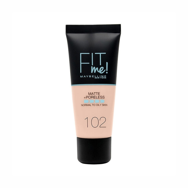 MAYBELLINE FIT ME MATTE AND PORELESS FOUNDATION 102 FAIR IVORY 30ML